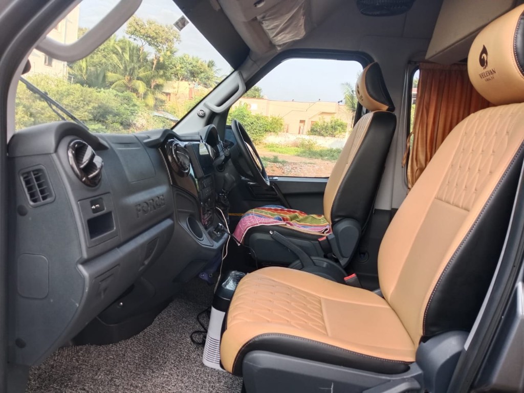 Force Urbania driver cabin with Velavan branding